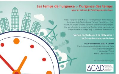 Forum des acteurs de l'urbain